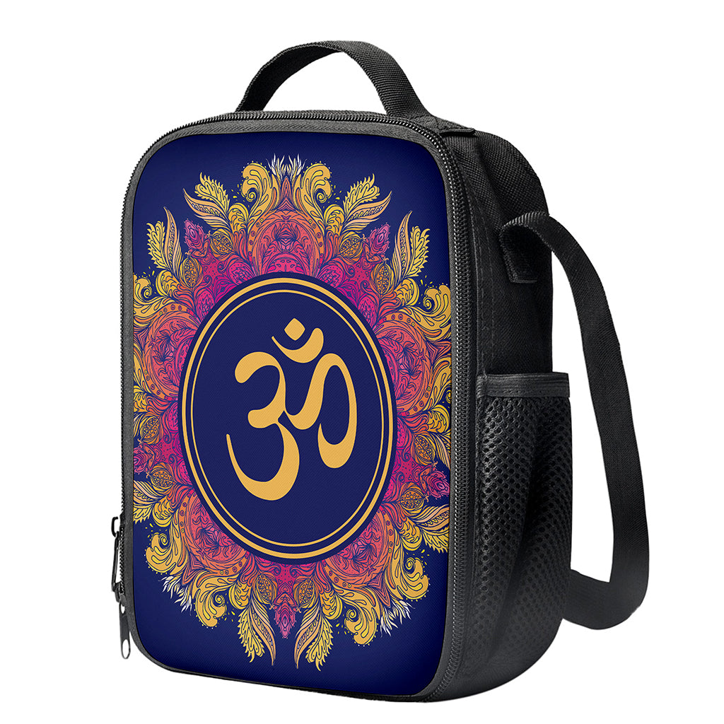 Boho Om Mandala Print Crossbody Lunch Bag