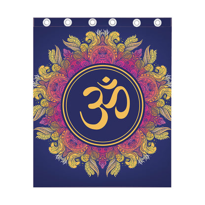 Boho Om Mandala Print Curtain