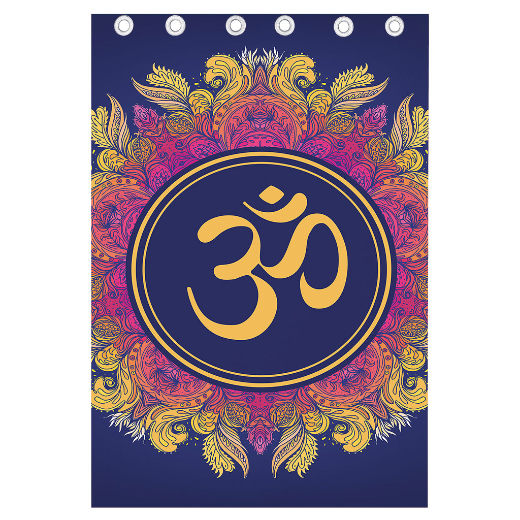 Boho Om Mandala Print Curtain
