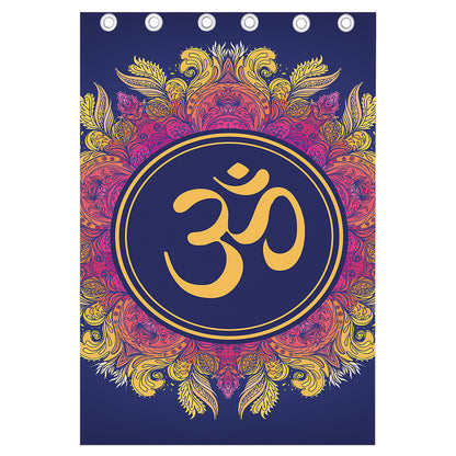 Boho Om Mandala Print Curtain