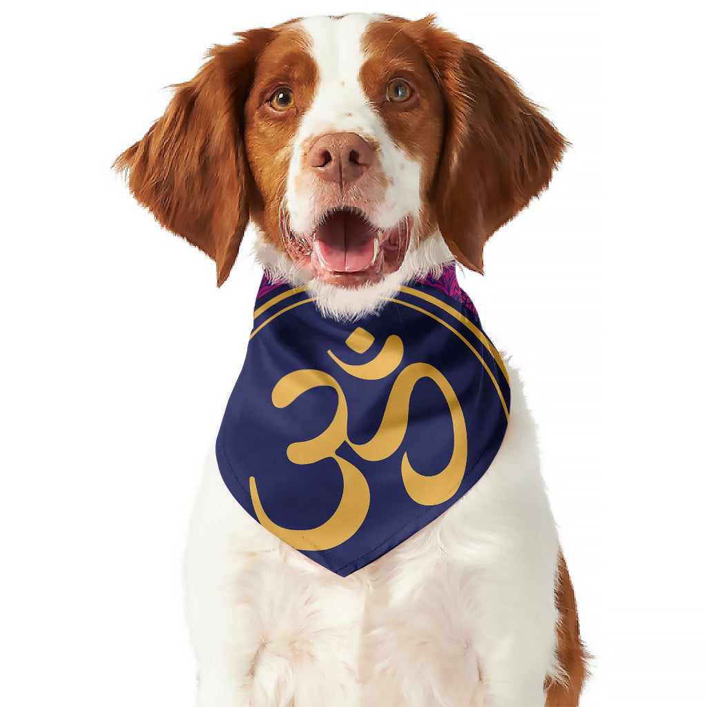 Boho Om Mandala Print Dog Bandana