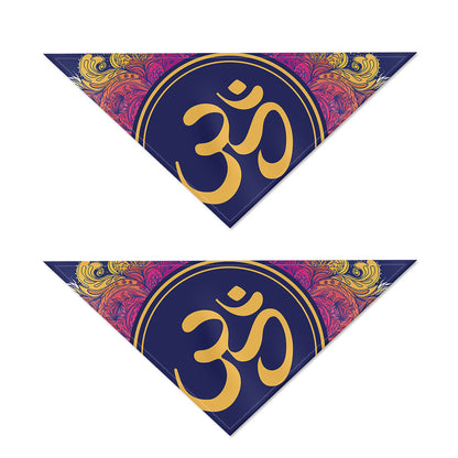 Boho Om Mandala Print Dog Bandana