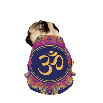 Boho Om Mandala Print Dog Zip Up Jacket