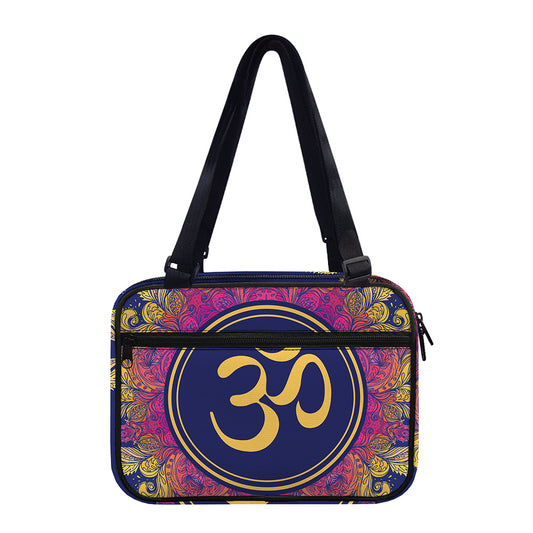 Boho Om Mandala Print Double Strap Bible Bag