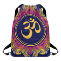 Boho Om Mandala Print Drawstring Backpack
