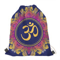 Boho Om Mandala Print Drawstring Bag