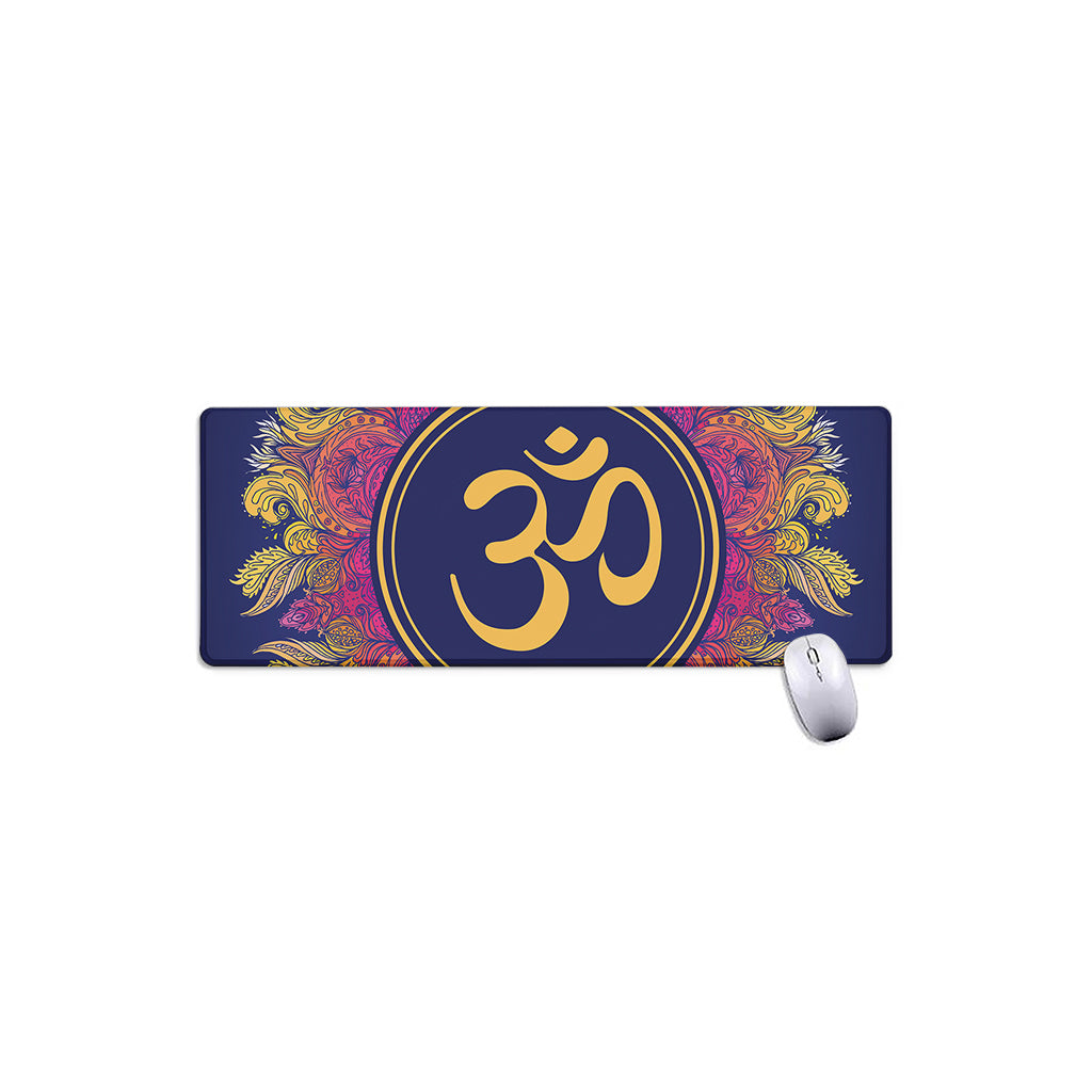 Boho Om Mandala Print Extended Mouse Pad