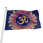 Boho Om Mandala Print Flag
