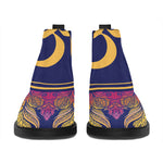 Boho Om Mandala Print Flat Ankle Boots