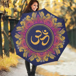 Boho Om Mandala Print Foldable Umbrella