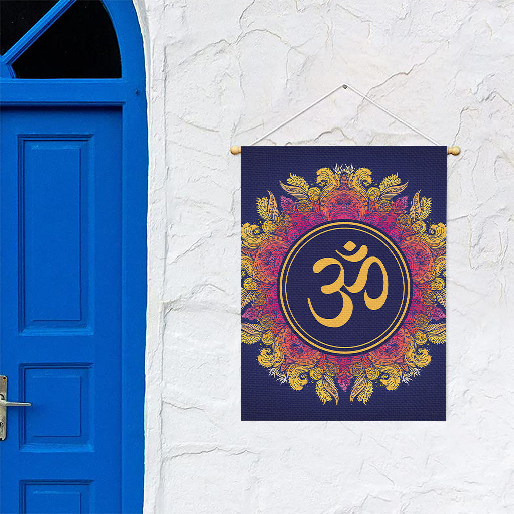 Boho Om Mandala Print Garden Flag