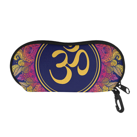 Boho Om Mandala Print Glasses Case