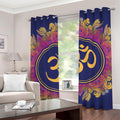 Boho Om Mandala Print Grommet Curtains
