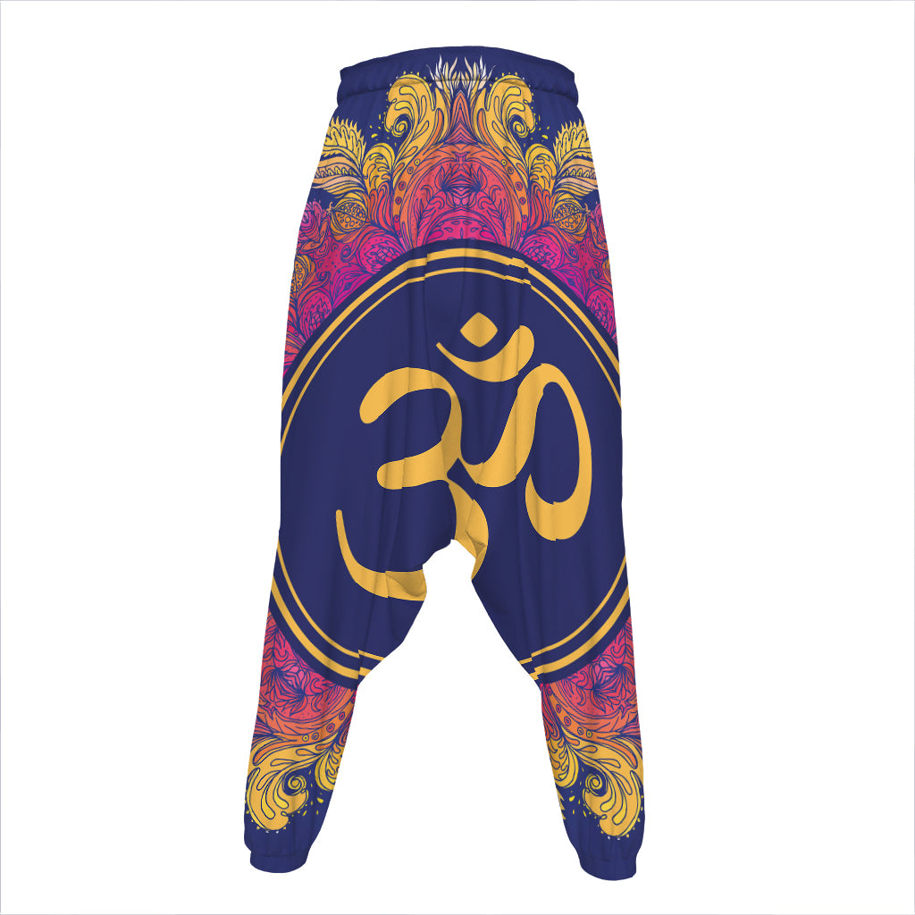 Boho Om Mandala Print Hammer Pants
