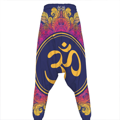 Boho Om Mandala Print Hammer Pants