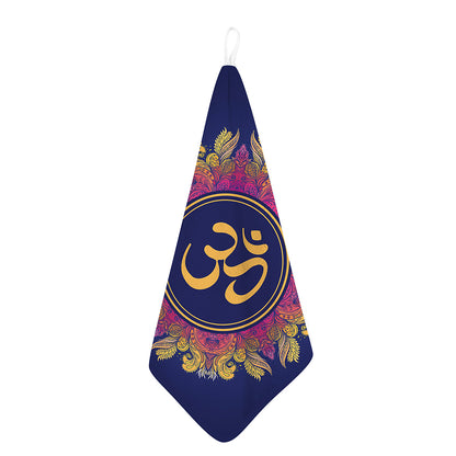 Boho Om Mandala Print Hand Towel