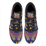 Boho Om Mandala Print High Top Leather Sneakers