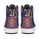 Boho Om Mandala Print High Top Leather Sneakers