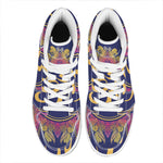 Boho Om Mandala Print High Top Leather Sneakers