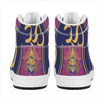 Boho Om Mandala Print High Top Leather Sneakers