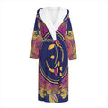 Boho Om Mandala Print Hooded Bathrobe