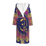 Boho Om Mandala Print Hooded Bathrobe