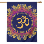 Boho Om Mandala Print House Flag
