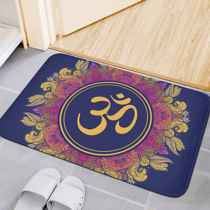 Boho Om Mandala Print Indoor Door Mat