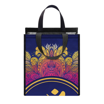 Boho Om Mandala Print Insulated Lunch Tote