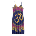 Boho Om Mandala Print Jersey Midi Cami Dress
