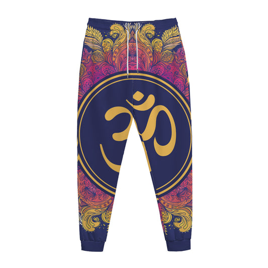 Boho Om Mandala Print Jogger Pants
