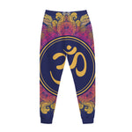Boho Om Mandala Print Jogger Pants