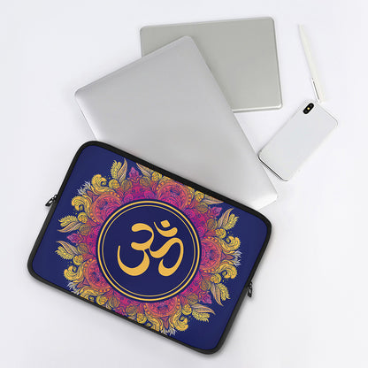 Boho Om Mandala Print Laptop Sleeve