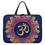 Boho Om Mandala Print Laptop Sleeve With Handle