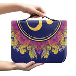 Boho Om Mandala Print Leather Bible Cover