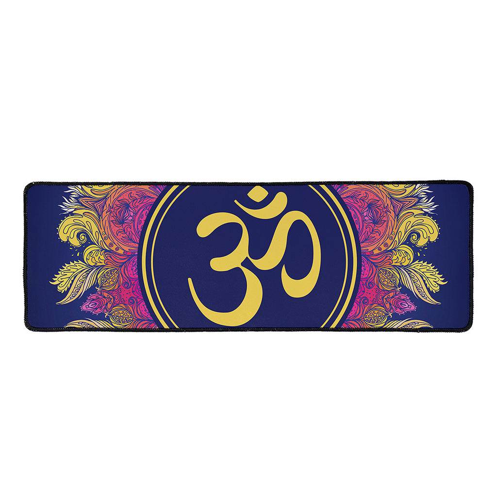 Boho Om Mandala Print Long Kitchen Mat