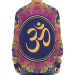 Boho Om Mandala Print Long Sleeve Baseball Jersey