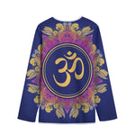 Boho Om Mandala Print Long Sleeve Short Coat