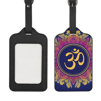 Boho Om Mandala Print Luggage Tag