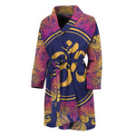 Boho Om Mandala Print Men's Bathrobe