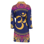 Boho Om Mandala Print Men's Bathrobe