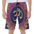 Boho Om Mandala Print Men's Beach Shorts