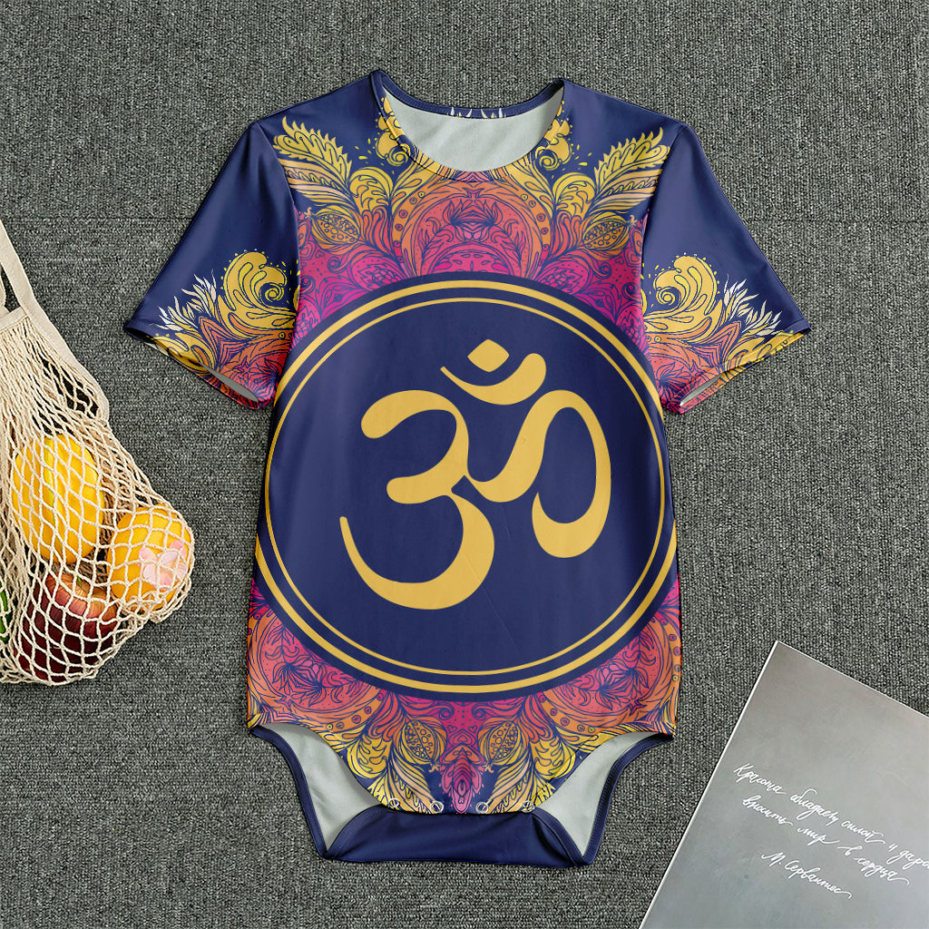Boho Om Mandala Print Men's Bodysuit