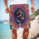 Boho Om Mandala Print Men's Cargo Shorts