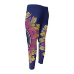Boho Om Mandala Print Men's Compression Pants