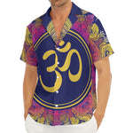 Boho Om Mandala Print Men's Deep V-Neck Shirt