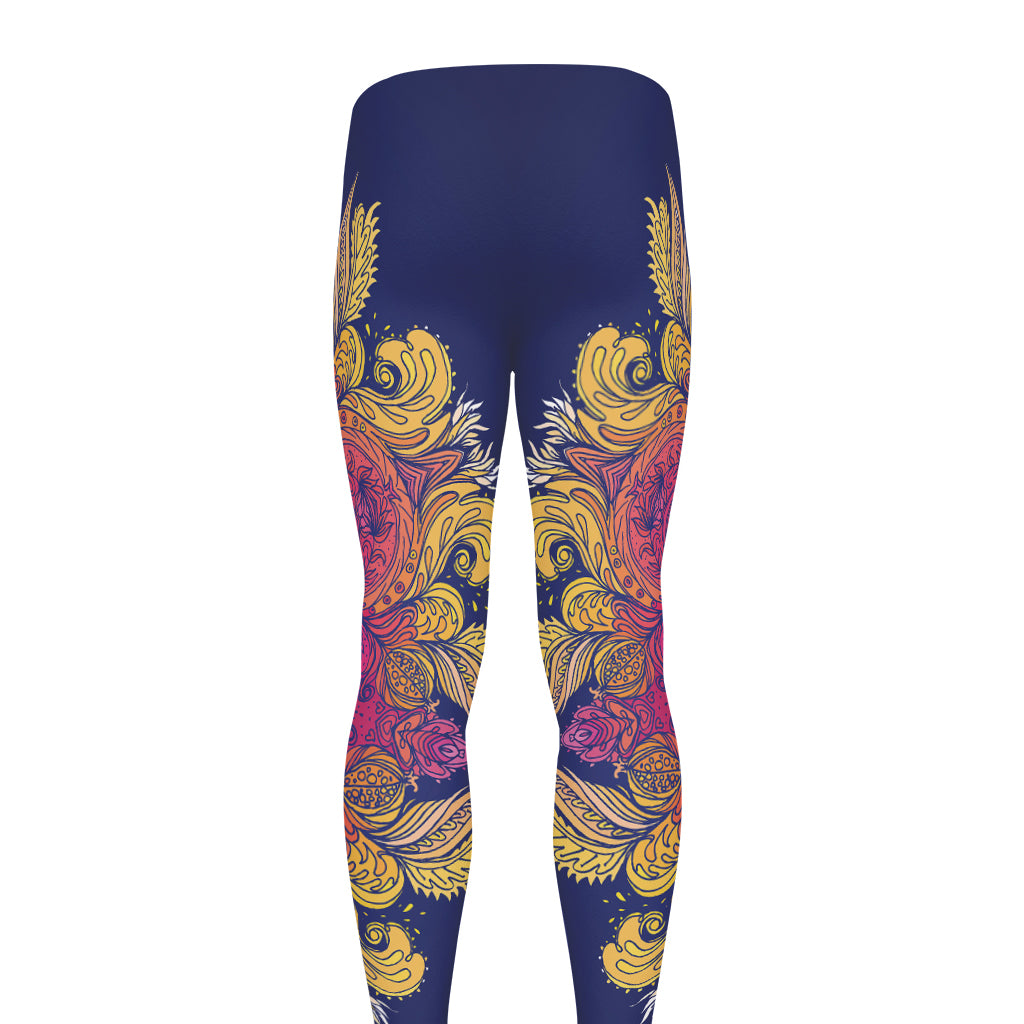 Boho Om Mandala Print Men's leggings