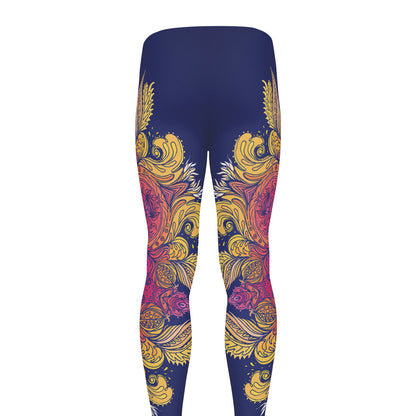 Boho Om Mandala Print Men's leggings