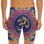 Boho Om Mandala Print Men's Long Boxer Briefs