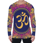 Boho Om Mandala Print Men's Long Sleeve T-Shirt